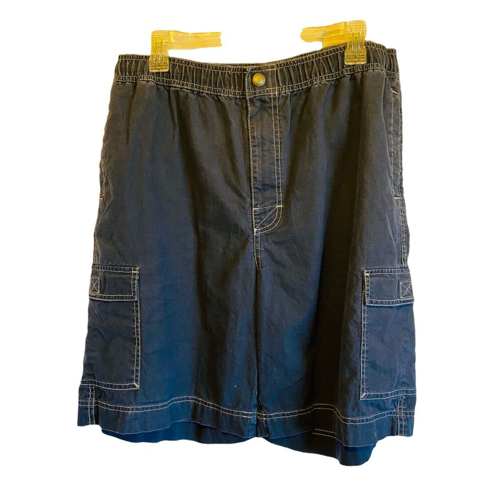 #8659 WEEKENDS MEN'S BLUE CARGO SHORTS SIZE M FISHING HIKING
